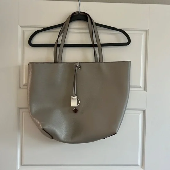 Nice Anne Klein Light Gray  Tote Shoulder Bag, Classic Career Work Office Purse - Picture 8 of 10